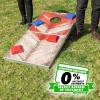 GoSports 4 x 2 ft Aluminum Cornhole Game Sets – Choose LED Lights or Standard – Set Includes 2 Foldable Regulation Size Boards, 8 Bean Bags, & Rules(Rustic)