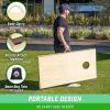 GoSports 4 x 2 ft Classic Wooden Cornhole Board Set – Portable Bean Bag Toss Game for Adults & Family – Includes Set of 8 Bean Bags with Tote Bag