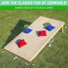 GoSports 4 x 2 ft Classic Wooden Cornhole Board Set – Portable Bean Bag Toss Game for Adults & Family – Includes Set of 8 Bean Bags with Tote Bag