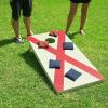 GoSports 4 x 2 ft Flag Series Wood Cornhole Sets – American Flag or State Flags – Includes 2 Regulation Size Boards, 8 Bean Bags, Carrying Case and Rules(Alabama Flag)