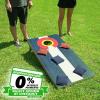 GoSports 4 x 2 ft Flag Series Wood Cornhole Sets – American Flag or State Flags – Includes 2 Regulation Size Boards, 8 Bean Bags, Carrying Case and Rules(Colorado Flag)
