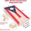 GoSports 4 x 2 ft Flag Series Wood Cornhole Sets – American Flag or State Flags – Includes 2 Regulation Size Boards, 8 Bean Bags, Carrying Case and Rules(Ohio Flag)
