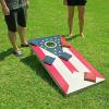 GoSports 4 x 2 ft Flag Series Wood Cornhole Sets – American Flag or State Flags – Includes 2 Regulation Size Boards, 8 Bean Bags, Carrying Case and Rules(Ohio Flag)