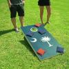 GoSports 4 x 2 ft Flag Series Wood Cornhole Sets – American Flag or State Flags – Includes 2 Regulation Size Boards, 8 Bean Bags, Carrying Case and Rules(South Carolina Flag)