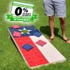 GoSports 4 x 2 ft Flag Series Wood Cornhole Sets – American Flag or State Flags – Includes 2 Regulation Size Boards, 8 Bean Bags, Carrying Case and Rules(Texas Flag)