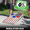 GoSports 4 x 2 ft Regulation Size Wood Cornhole Boards – 10 Vintage Wood Designs (Choose Your Style)(American Flag)