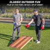 GoSports 4 x 2 ft Regulation Size Wood Cornhole Boards – 10 Vintage Wood Designs (Choose Your Style)(Red Oak)