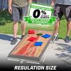 GoSports 4 x 2 ft Regulation Size Wood Cornhole Boards – 10 Vintage Wood Designs (Choose Your Style)(Rustic Wood)