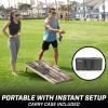 GoSports 4 x 2 ft Regulation Size Wood Cornhole Boards – 10 Vintage Wood Designs (Choose Your Style)(Scrapwood)