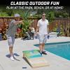 GoSports 4 x 2 ft Regulation Size Wood Cornhole Boards – 10 Vintage Wood Designs (Choose Your Style)(Tropical Beach)