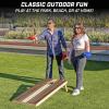 GoSports 4 x 2 ft Regulation Size Wood Cornhole Boards – 10 Vintage Wood Designs (Choose Your Style)(Walnut)