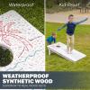 GoSports 4 x 2 ft Resort Collection All Weather Cornhole Boards – Choose Rustic, Beach, White DIY, Blue Stripe, Palms – Regulation Size Set(Palms)