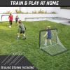 GoSports 4 x 3 ft Portable Soccer Goals for Kids – 13 Colors – Set of 2 Team Tone Pop Up Nets for Backyard(Black)