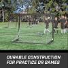 GoSports 4 x 3 ft Portable Soccer Goals for Kids – 13 Colors – Set of 2 Team Tone Pop Up Nets for Backyard(Black)