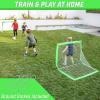 GoSports 4 x 3 ft Portable Soccer Goals for Kids – 13 Colors – Set of 2 Team Tone Pop Up Nets for Backyard(Bright Green)