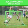 GoSports 4 x 3 ft Portable Soccer Goals for Kids – 13 Colors – Set of 2 Team Tone Pop Up Nets for Backyard(Bright Green)