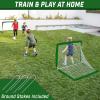 GoSports 4 x 3 ft Portable Soccer Goals for Kids – 13 Colors – Set of 2 Team Tone Pop Up Nets for Backyard(Dark Green)