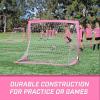 GoSports 4 x 3 ft Portable Soccer Goals for Kids – 13 Colors – Set of 2 Team Tone Pop Up Nets for Backyard(Pink)