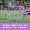 GoSports 4 x 3 ft Portable Soccer Goals for Kids – 13 Colors – Set of 2 Team Tone Pop Up Nets for Backyard(Purple)