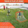 GoSports 4 x 3 ft Portable Soccer Goals for Kids – 13 Colors – Set of 2 Team Tone Pop Up Nets for Backyard(Red)