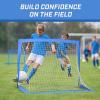 GoSports 4 x 3 ft Portable Soccer Goals for Kids – 13 Colors – Set of 2 Team Tone Pop Up Nets for Backyard(Royal Blue)
