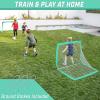 GoSports 4 x 3 ft Portable Soccer Goals for Kids – 13 Colors – Set of 2 Team Tone Pop Up Nets for Backyard(Turquoise)