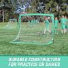 GoSports 4 x 3 ft Portable Soccer Goals for Kids – 13 Colors – Set of 2 Team Tone Pop Up Nets for Backyard(Turquoise)