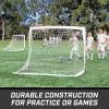 GoSports 4 x 3 ft Portable Soccer Goals for Kids – 13 Colors – Set of 2 Team Tone Pop Up Nets for Backyard(White)