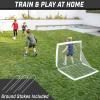 GoSports 4 x 3 ft Portable Soccer Goals for Kids – 13 Colors – Set of 2 Team Tone Pop Up Nets for Backyard(White)