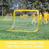 GoSports 4 x 3 ft Portable Soccer Goals for Kids – 13 Colors – Set of 2 Team Tone Pop Up Nets for Backyard(Yellow)