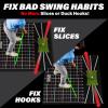 GoSports 5 x 5 Golf Hitting Mat – Fix Slices & Hooks – Stance Mat for Indoor & Outdoor Practice