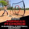 GoSports 7 ft x 7 ft Baseball & Softball Nets – Red, Black, or PRO -Practice Hitting & Pitching Net with Bow Type Frame, Carry Bag and Strike Zone, Great for All Skill Levels(Pro)