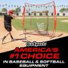 GoSports 7 ft x 7 ft Baseball & Softball Nets – Red, Black, or PRO -Practice Hitting & Pitching Net with Bow Type Frame, Carry Bag and Strike Zone, Great for All Skill Levels(Red)