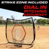 GoSports 7 ft x 7 ft Baseball & Softball Nets – Red, Black, or PRO -Practice Hitting & Pitching Net with Bow Type Frame, Carry Bag and Strike Zone, Great for All Skill Levels(Pro)