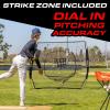 GoSports 7 ft x 7 ft Baseball & Softball Nets – Red, Black, or PRO -Practice Hitting & Pitching Net with Bow Type Frame, Carry Bag and Strike Zone, Great for All Skill Levels(Black)