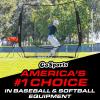 GoSports 7 ft x 7 ft Baseball & Softball Nets – Red, Black, or PRO -Practice Hitting & Pitching Net with Bow Type Frame, Carry Bag and Strike Zone, Great for All Skill Levels(Black)