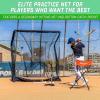 GoSports 7 ft x 7 ft Elite Baseball & Softball Practice Hitting and Pitching Net with Steel Frame