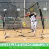GoSports 7 x 7 ft Baseball & Softball Nets – Available in Team Colors – Batting & Pitching Net with Strike Zone(Black)