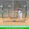 GoSports 7 x 7 ft Baseball & Softball Nets – Available in Team Colors – Batting & Pitching Net with Strike Zone(Green)