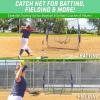 GoSports 7 x 7 ft Baseball & Softball Nets – Available in Team Colors – Batting & Pitching Net with Strike Zone(Navy)