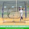 GoSports 7 x 7 ft Baseball & Softball Nets – Available in Team Colors – Batting & Pitching Net with Strike Zone(Navy)