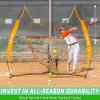 GoSports 7 x 7 ft Baseball & Softball Nets – Available in Team Colors – Batting & Pitching Net with Strike Zone(Orange)