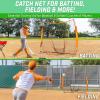 GoSports 7 x 7 ft Baseball & Softball Nets – Available in Team Colors – Batting & Pitching Net with Strike Zone(Orange)