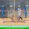 GoSports 7 x 7 ft Baseball & Softball Nets – Available in Team Colors – Batting & Pitching Net with Strike Zone(Royal)