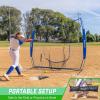 GoSports 7 x 7 ft Baseball & Softball Nets – Available in Team Colors – Batting & Pitching Net with Strike Zone(Royal)