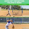 GoSports 7 x 7 ft Baseball & Softball Nets – Available in Team Colors – Batting & Pitching Net with Strike Zone(Royal)