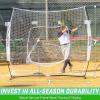 GoSports 7 x 7 ft Baseball & Softball Nets – Available in Team Colors – Batting & Pitching Net with Strike Zone(White)
