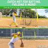 GoSports 7 x 7 ft Baseball & Softball Nets – Available in Team Colors – Batting & Pitching Net with Strike Zone(Yellow)