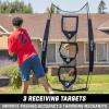 GoSports 8 x 4 ft Football Throwing Target Net – Choose Black or Red(8 x 4 ft Black)