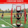GoSports 8 x 4 ft Football Throwing Target Net – Choose Black or Red(8 x 4 ft Red)